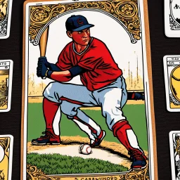 Combination tarot card and baseball card