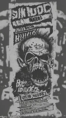 old school hardcore punk flyer