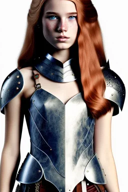 (strikingly beautiful 16 year old charming teen girl:1.2) with (long ginger hair:1.1) and (freckles:1.2) wearing (skimpy leather fantasy armour with halter top and thong:1.3) and (medium cleavage:1.2), tracing, ambient light, highres, (hyperrealistic:1.2), (perfect face:1.1) intricate (high detail:1.1) body, beautiful detailed eyes, plump lips, fantasy theme, Model hash: ddc3021b