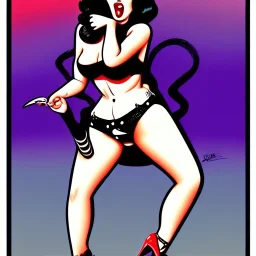 rock n roll, pinup, illustration, comic