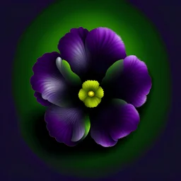 Create purple flower pansy and dark green background