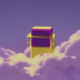 purple gold cube exploding