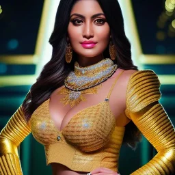 Ultra detailed fullbody Portrait in oil on canvas of busty Scorpio Sonia with Gold armor and helmet-Saint seya,extremely detailed digital painting,ultrarealistic skin,intense stare, extremely detailed face, crystal clear eyes, mystical colors ,perfectly centered image, perfect composition, rim light, beautiful lighting,masterpiece ,8k, stunning scene, raytracing, anatomically correct, in the style of Simon Bisley and Ohrai Noriyoshi and robert e howard and Steve Jung and Wizyakuza.