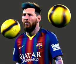 Messi shooting the ball