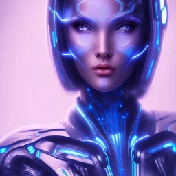 cyberblue, head, woman, portrai, tron