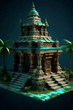 Fantasy primitive carribean temple