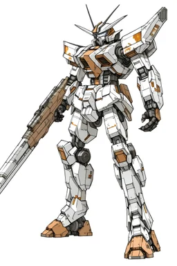 a japanese gundam with one eye, weilds a spear, high mobility type