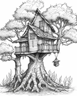 dibujo casa con forma de arbol