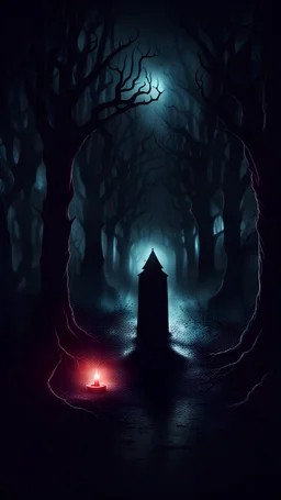 Magical dark background in horror style