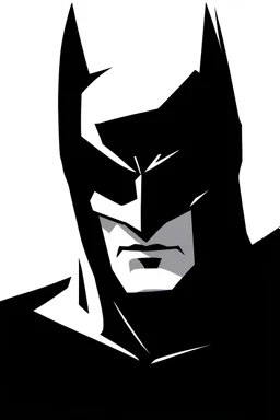 minimal batman portrait icon suitable to be embossed