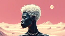 In an abstract and minimalist world, albino afrofuturism