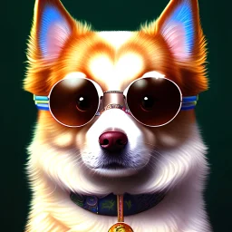 super cute dog exceptionally high detail deep colors