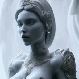 highly detailed marble and jade sculpture of a female necromancer, volumetric fog, Hyperrealism, breathtaking, ultra realistic, unreal engine, ultra detailed, cyber background, Hyperrealism, cinematic lighting, highly detailed, breathtaking , photography, stunning environment, wide-angle, [cgi, 3d, doll, octane, render, bad anatomy, blurry, fuzzy, extra arms, extra fingers, poorly drawn hands, disfigured, tiling, deformed, mutated]