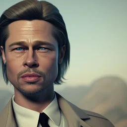 Full body, 3d render, Brad pitt 1800's men style, 1800's hair style, 1800's men clothes style,cleaning house, hyper realistic, octane render, unreal engine 5, 8k, palace background, uhd