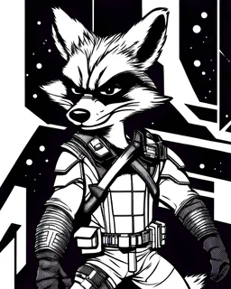 Rocket Raccoon as a Fox.