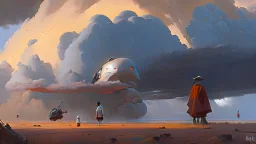 Science fiction painting] Goro Fujita Nicolas Bruno, Peter Sallesen, Hamish Frater, ominous sky