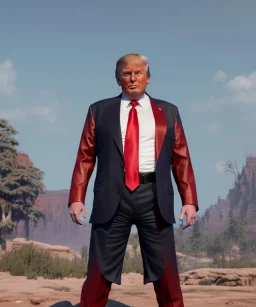 Donald trump wrestling fighter, naked torso, color breeches, suspenders, retro style, 80s, hot ambient, photo studio, red, gold, vibrant color, gradient, highly detailed, art stations, concept art, smooth, unreal engine 5, god rays, ray tracing, RTX, lumen lighting, ultra detail, volumetric lighting, 3d, finely drawn, high definition, high resolution.