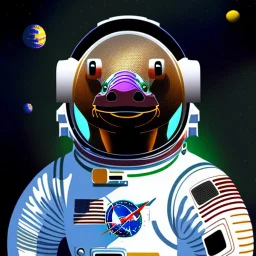 A platypus as an astronaut