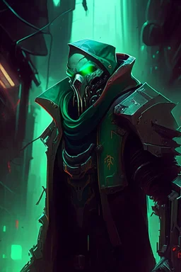 Pyke from league of legends in cyberpunk style