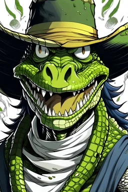 Portrait of the caracthere Crocodile, from One Piece manga