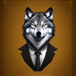 Business Wolf with Tie