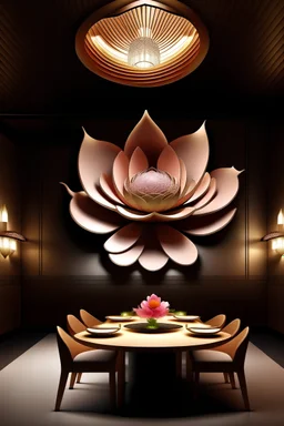 Restaurant design in the shape of a lotus flower