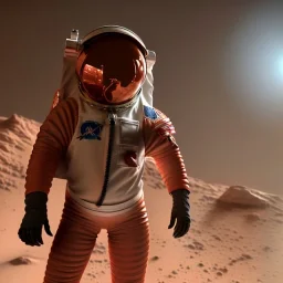 an astronaut in Mars, highly detailed, 3d render