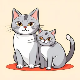 2 cats cartoon