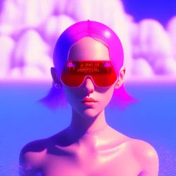 Vaporwave pool girl