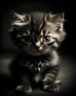 a cute evil kitten