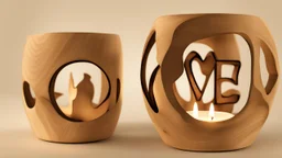 "Generate an AI art logo for 'Love Wooden Candle Holder.' Picture a romantic and rustic wooden candle holder with 'Love' engraved or incorporated into the design. Infuse warmth, craftsmanship, and a sense of love and tranquility into the logo, reflecting the product's essence.", painting