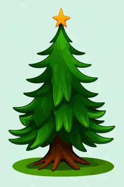stylized pine tree, vector