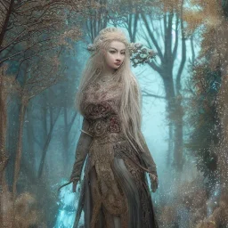 Insanely detailed photograph of an “portrait of gorgeous nordic goddess” with intricate hair, intricate embroidered dress, beautiful clear face and hyperdetailed painting by Ismail Inceoglu Huang Guangjian and Dan Witz CGSociety ZBrush Central fantasy art album cover art,8K, hdr, romantic, mysterious, ominous, snowflakes, jewelry, comfort, natural eyes