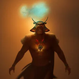 franz frazetta style, shaman summoning a lighting bolt