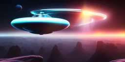 extra-terrestrial, 8K, photo realistic, highly detailed, lught ufo, light colors