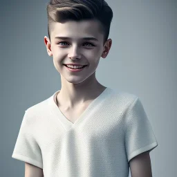 beautiful smooth realistic, Russian male boy, 11 y/o boy, white background, extremely sharp detail, finely tuned detail, ultra high definition, 8k, unreal engine 5, ultra sharp focus, smile teeth, happy