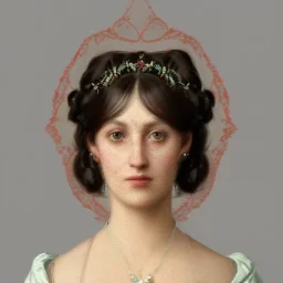 Portrait of a woman in a regency dress, french style, josephine de beauharnais style, in Alexandre cabanel style, 8k, HD, cinematography, photorealistic, Cinematic, Color Grading, Ultra-Wide Angle, Depth of Field, hyper-detailed, beautifully color-coded, insane details, intricate details, beautifully color graded, Cinematic, Color Grading, Editorial Photography, Depth of Field, DOF, Tilt Blur, White Balance, 32k, Super-Resolution, Megapixel, ProPhoto RGB, VR, Halfrear Lighting, Backlight