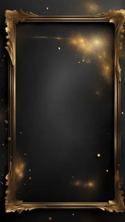 Hyper Realistic Black, & Golden Grungy-Thick-Frame-Background