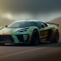 photo of a ultra realistic modified sport car, cinematic lighting, studio lighting, battered, trending on artstation, 4k, hyper realistic, focused, landscape, extreme details, unreal engine 5, cinematic, masterpiece