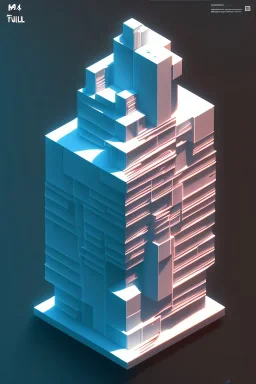 full length isometric clean art NFT, blender 3d