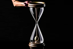 A picture of a person holding a hourglass symbolizes the importance of time management and making the most of it.