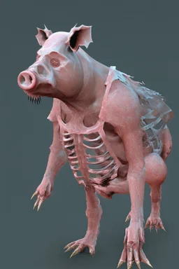 make this a pig skeleton