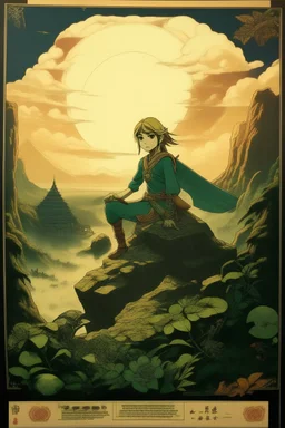 art from japanese style 1900 movie, the legend of zelda