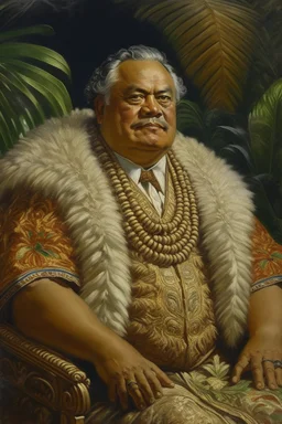 portrait of imperial Samoan king