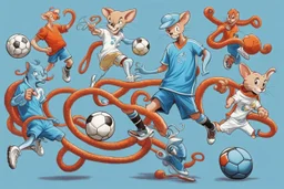 light blue, soccer, tennis, Dr. Octopus , Tom & Jerry