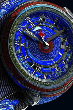 "Produce a digital artwork showcasing the intricate details of a Pepsi watch's dial, emphasizing its precision and craftsmanship."