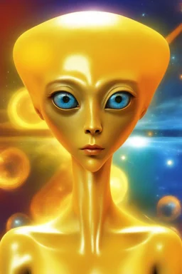 Full head to toe portrait + profile of a creature with (((a flat orange triangle pointing downwards for a head))), large round eyes like bright yellow headlights, a small body, its feet are in seamless silver and orange skin-tight boots with its skin-tight jumpsuit. It stands out against a white background.