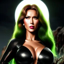 ultra detailed fullbody portrait of busty beautiful Black Widow, extremely detailed digital painting, intrincate, extremely detailed smiling face,crystal clear Big Green eyes, in the style of Ohrai Noriyoshi and robert e howard and pablo oliveira and Ken Kelley and Keith Parkinson,mystical colors,perfectly centered image, perfect composition, rim light, beautiful lighting,8k, stunning scene, raytracing