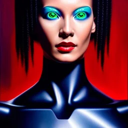 Ultra detailed fullbody Portrait in oil on canvas of Robot Neo from matrix,extremely detailed digital painting,ultrarealistic skin,intense stare, extremely detailed face, crystal clear eyes, mystical colors ,perfectly centered image, perfect composition, rim light, beautiful lighting,masterpiece ,8k, stunning scene, raytracing, anatomically correct, in the style of Simon Bisley and uncannyknack and Ohrai Noriyoshi and robert e howard and Steve Jung.