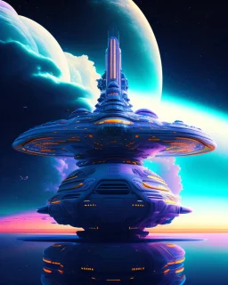 Nave intergalactica futurista ciencia ficción, calidad ultra, hiperdetallado, maximalista,, cielo con nubes pequeñas, 8k, cuerpo completo